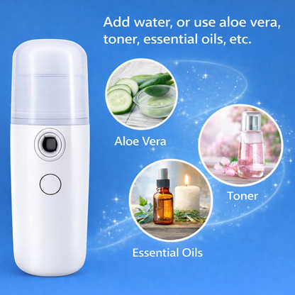 Facial humidifier compatible with water aloe vera and toner