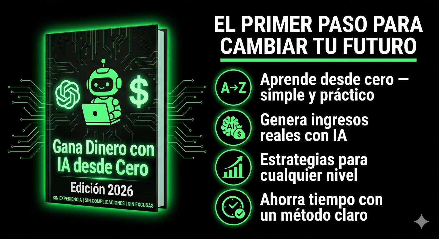 Beneficios del ebook IA: aprende desde cero, genera ingresos reales, estrategias para cualquier nivel sin experiencia