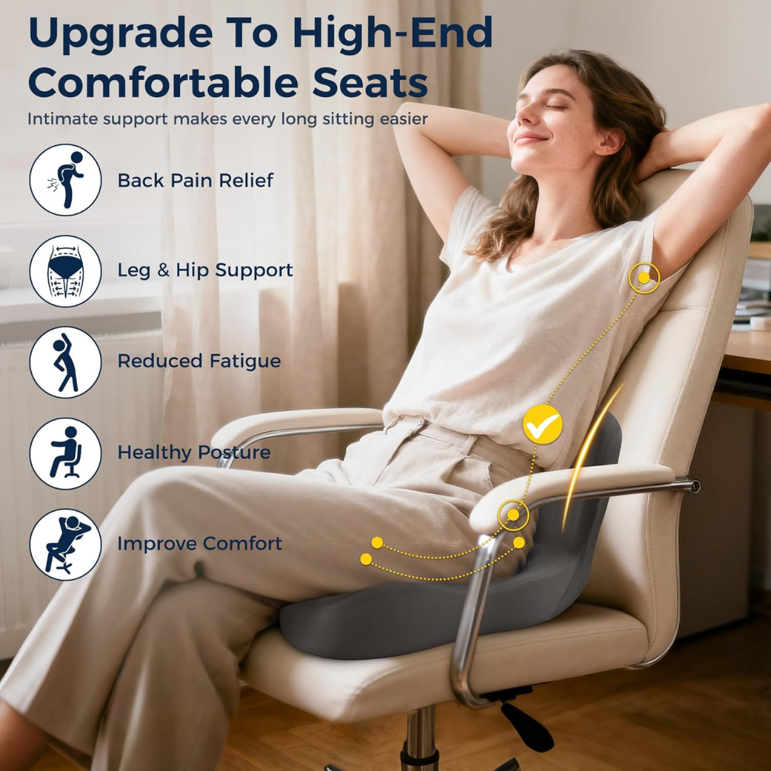 Ergonomic Seat Cushion for Back Pain Relief