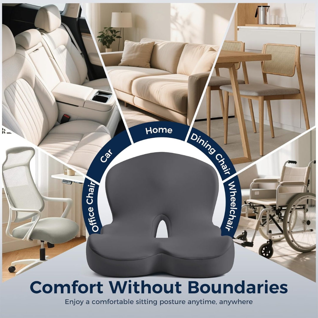 Ergonomic Seat Cushion for Back Pain Relief