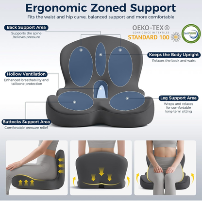 Ergonomic Seat Cushion for Back Pain Relief